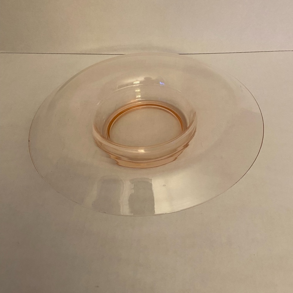 Vintage Pink Depression Glass Console Bowl